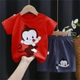 thumbnail image 2 of Child Baby Boy Clothes New Children's Short Sleeve Set Cotton Boys Girls Summer Clothes T Shirt Shorts Children's Clothes Soft Sports Playwear Set, 2 of 7