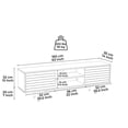 thumbnail image 4 of MinimaDecor Colosseo 63" L, TV Stand for Up to 70" TVs, Wood, Black & White Finish, 4 of 7