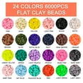 thumbnail image 4 of CandWuom 7360 Pcs Polymer Clay Beads Kit 24 Colors 6mm, Heishi Letter Beads Set for Bracelets String Necklaces Earrings Jewelry Making Crafts, Gifts for Girls 6-12, 4 of 8