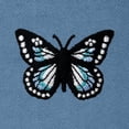 thumbnail image 2 of Dalix Butterfly Embroidery Relaxed Hoodie Soft Fleece Sweatshirt Fit Lounge Womens in Pebble Blue S Small, 2 of 5