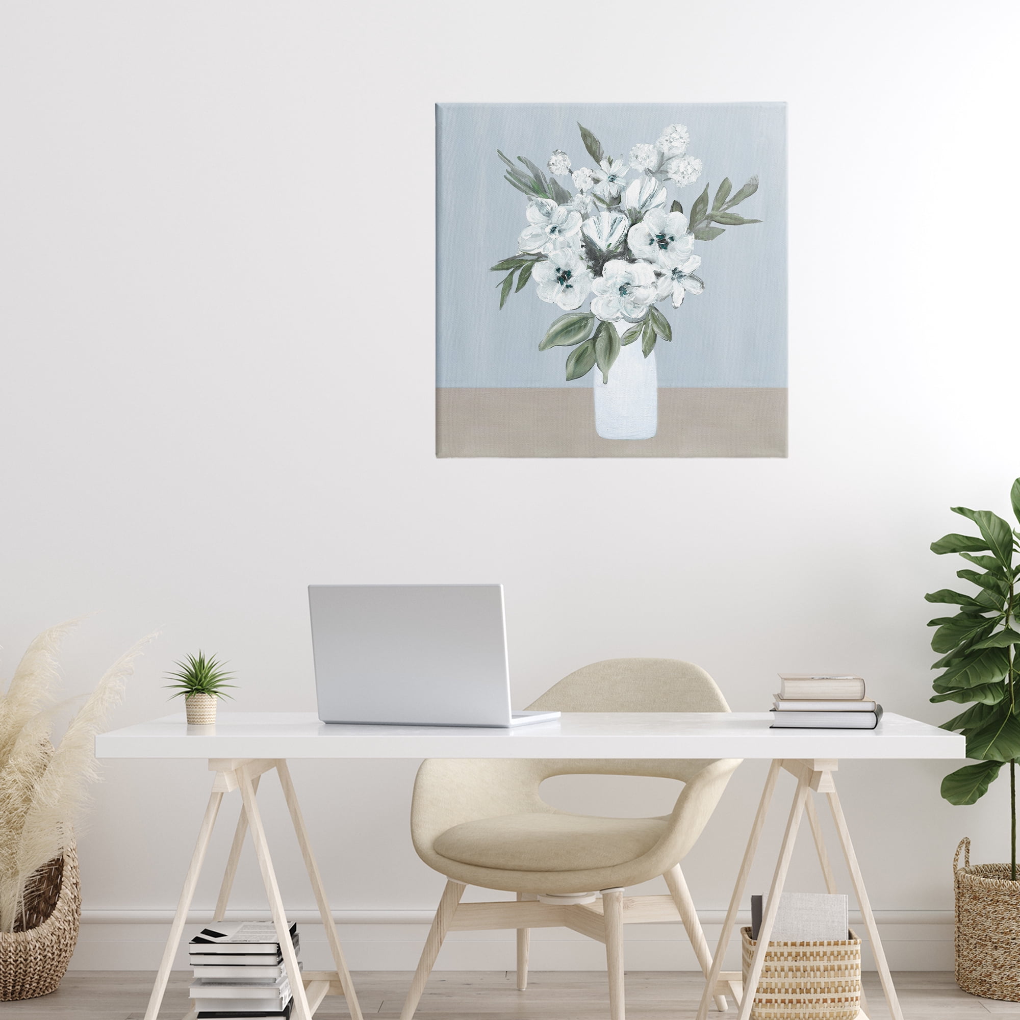 Stupell Industries Cerulean & White Blooms Canvas Wall Art, design by Marilyn Dunlap