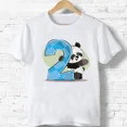 thumbnail image 3 of 2024 Camiseta de algodón con estampado de lazo y número 1-9 de panda de feliz cumpleaños para niños y niñas, divertida camiseta de dibujos animados para bebés, ropa de regalo para niños, 3 of 5