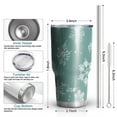 thumbnail image 6 of 30oz Turquoise Christmas Snowflake Pattern Tumblers Stainless Steel Tumbler with Lid and Straw,Vacuum Insulated Double Wall Travel Tumbler Cups Mug with Cleaning Brush for Coffee,Tea, 6 of 7