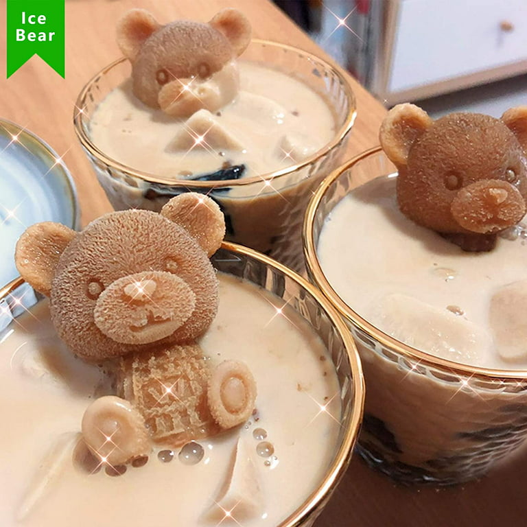 Ice Cube Bear Mold Silicone 3D Cute Bear Drink Decoration for
