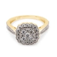 thumbnail image 3 of 2/3 ct. t.w Round Cut Lab Created Moissanite Diamond Halo Cluster Engagement Ring For Women In 14K Yellow Gold Over Sterling Silver (G-H Color, VVS1 Clarity, 0.65 Cttw)-9.5, 3 of 8