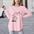 thumbnail image 2 of HCNTES Shirts for Girls Unisex Round Neck Plain Long Sleeve Comfortable White Girls T-shirts(Pink,9-10 Years), 2 of 4