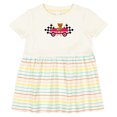 thumbnail image 3 of Inktastic Race Car Racing Bear Animal Girls Baby Dress, 3 of 5