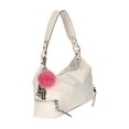 thumbnail image 3 of Madden NYC Women's Side Zipper Hobo Handbag, Cream, 3 of 4