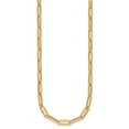 thumbnail image 2 of Diamond2Deal 14K Yellow Gold Polished 5.3mm Paperclip Link Necklace for Women 24", 2 of 4