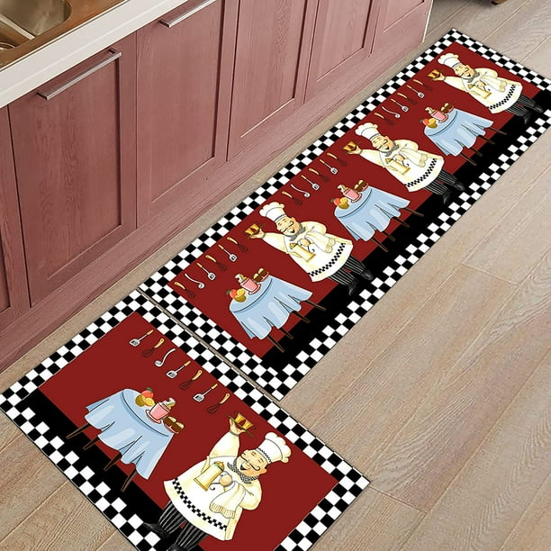 Chef Kitchen Mat, Kitchen Decor Fat Chef Kitchen Rugs Kitchen