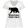 thumbnail image 3 of Inktastic Bozeman, Montana Black Bear Silhouette Women's Plus Size V-Neck T-Shirt, 3 of 5