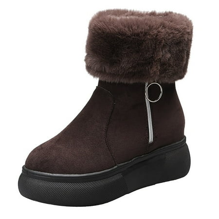 

Boots Women s Casual Shoes Breathable Slip-on Wedges Thermal