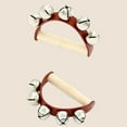 thumbnail image 4 of HLONK Bell Percussion Instrument Five Bell Leather Hand Bell Bracelet Bell, 4 of 7