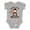 AC-Heather Grey, variant on Mimi Little Monkey Grandchild Boys or Girls Baby Bodysuit