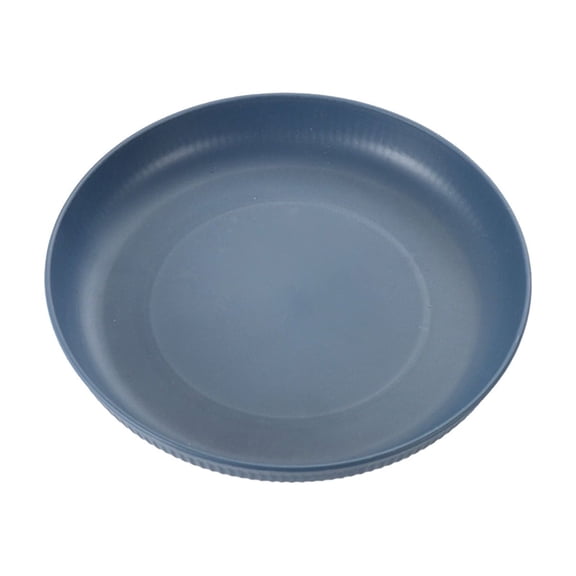 Blue Wheat Straw Dinner Plates Shatterproof Plastic Reusable Plates For Kids Adults Microwave Dishwasher Safe 9X9 Inches Blue