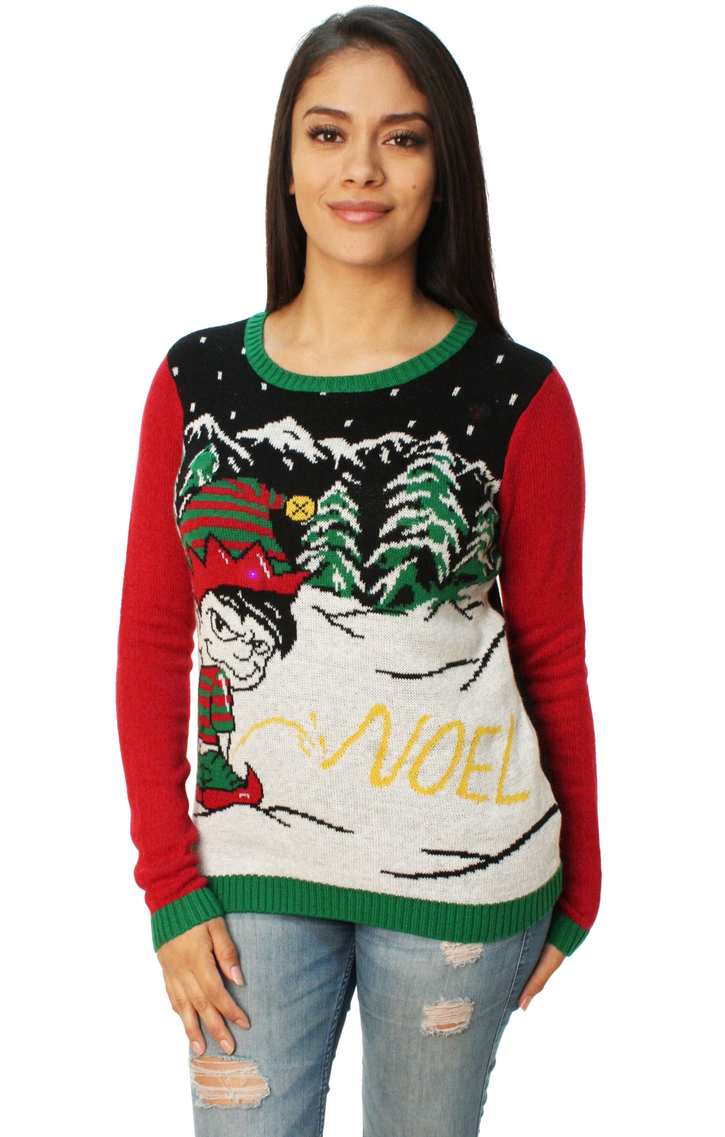 Naughty Noel LED Light Up Sweater 