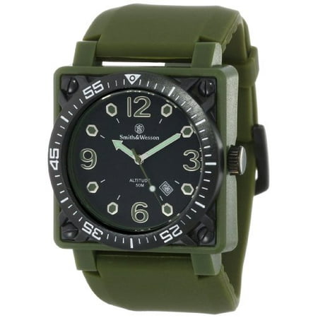 UPC 024718100876 product image for Smith & Wesson Altitude Watch w/ Blk Dial Olive Rubber Band | upcitemdb.com