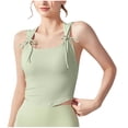 thumbnail image 2 of Women'S Tank Tops Loose Fit Undershirt Sleeveless Round-Neck Solid Casual Regulars Tank Tops Loose Fit — Green∣XL, 2 of 9