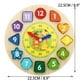 Horloge en Bois Blocs Géométrie Numérique Bricolage Bâtiment Perles Enfants Jouets Éducatifs – image 2 sur 8