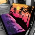 thumbnail image 2 of CHAQLIN Tropical Sunset Silhouette Rear Seat Covers for SUV, 2 Piece Elastic Long Rear Backseat Covers Soft Stretch Car Seat Covers, 2 of 7