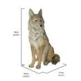 thumbnail image 4 of Hi-Line Gift Ltd. Sitting Coyate Statue, 4 of 7