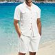 thumbnail image 2 of Eres Más Que una Camisa de Puntuación de Prueba de Color Sólido Casual con Cuello, Bolsillo con Botones de Manga Corta, 2 of 9