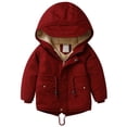 thumbnail image 2 of Staki Baby Boys Coat Warm Toddler Puffer Jacket Hooded Winter Outerwear for Boys Baby Winter Jacket 3T,4T,5T,6-10Y(Wine,5-6 Years), 2 of 8
