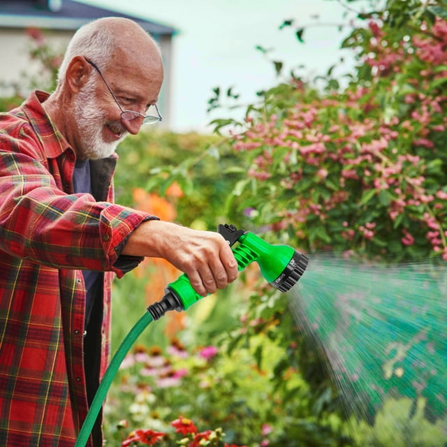 Fiudx Aspersor de Jardín, Boquilla Ajustable, Diseño Ligero de Abs, Mango Ergonómico, Conector de Tubería Duradera, Autos y Domésticos, Ideal Entusiastas de Actividades Al Aire Libre, Incluye 1 Asper