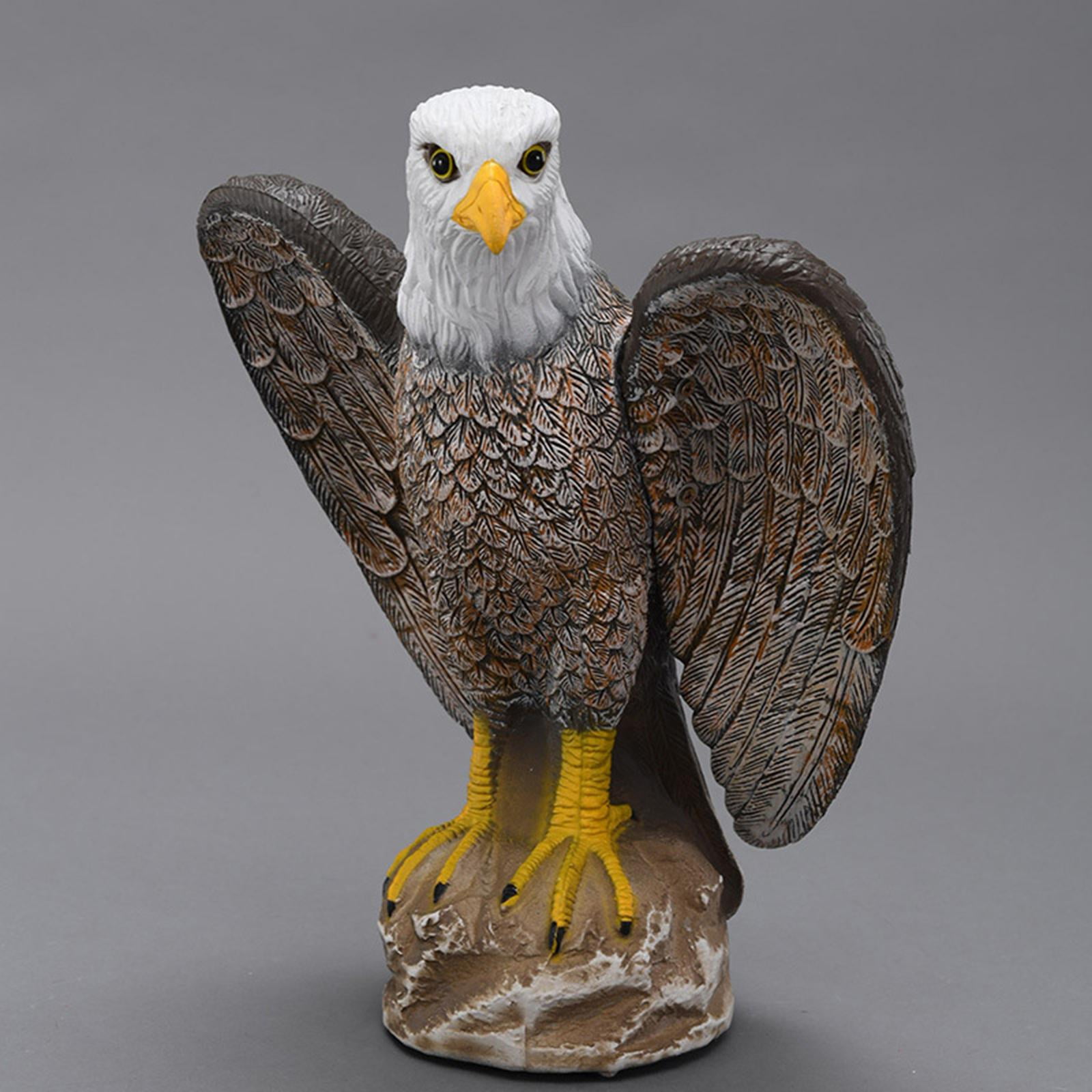 Garden Fake Eagle Decoy Statue Garden Yard Ornaments, Life-Like Bird Repellent Garden Protectors, Natural Enemy Pest Deterrent Yard Patio Decor