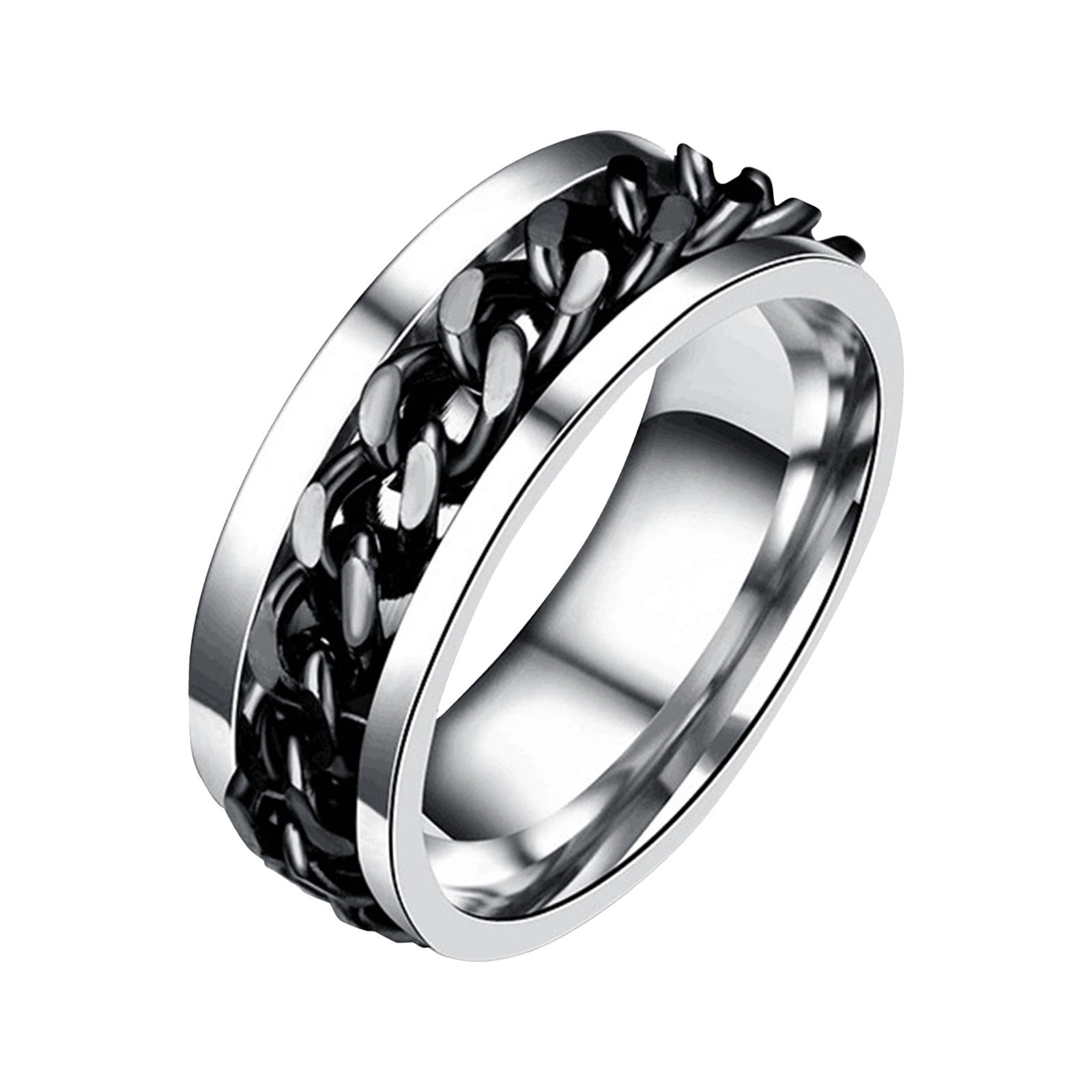 Simu Stainless Steel Rings for Men Women Titanium Ring Men Popular Exquisite Ring Simple Fashion Jewelry Popular Accessories Everyday Ring for Women