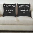 thumbnail image 3 of Set of 2 18x18in Throw Pillow Covers with playful ' humorous ' design and smiling dress illustration perfect for couch bed or car, 3 of 8