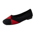 thumbnail image 1 of Women's Breathable Flat Shoes with Color Matching Square Toe, 1 of 8