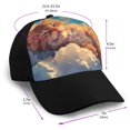 thumbnail image 2 of Naloa Cloud Sleeping Cat Adult adjustable Print Baseball Hat, Patchwork curved brim baseball capfor Men and Women, One Size, 2 of 5