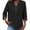 Black, variant on Gamivast or 3/4 Sleeve Linen Tops for Women 2025 Loose Fit V Neck Button Down Shirts Travel Vacation Solid Summer Beach Shirts Black M Previous History