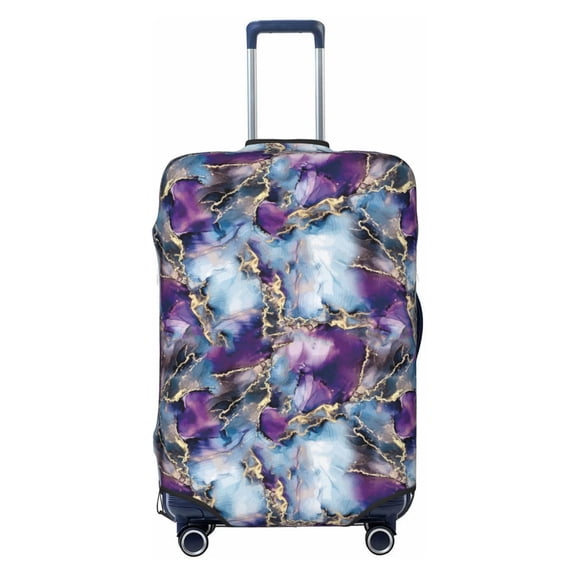 Vsdgher Purple Marble Texture Print Luggage Cover Washable Suitcase Cover Protector Anti-scratch Suitcase cover Fits 18-32 Inch Luggage