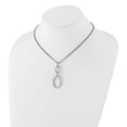 thumbnail image 3 of Auriga 925 Sterling Silver Rh-plated 2-strand Oval with 1.5in Extender Necklace for Women 17.5", 3 of 5