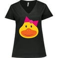 thumbnail image 3 of Inktastic Duck Girls Women's Plus Size V-Neck T-Shirt, 3 of 5