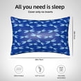thumbnail image 2 of Silk Pillow Case for Hair And Skin Queen - Blue Dragonfly Print Cooling Sleep Throw Pillow Covers Standard Size 20x30in, comfort Satin Pillowcase with Zipper for Women Men, 2 of 7