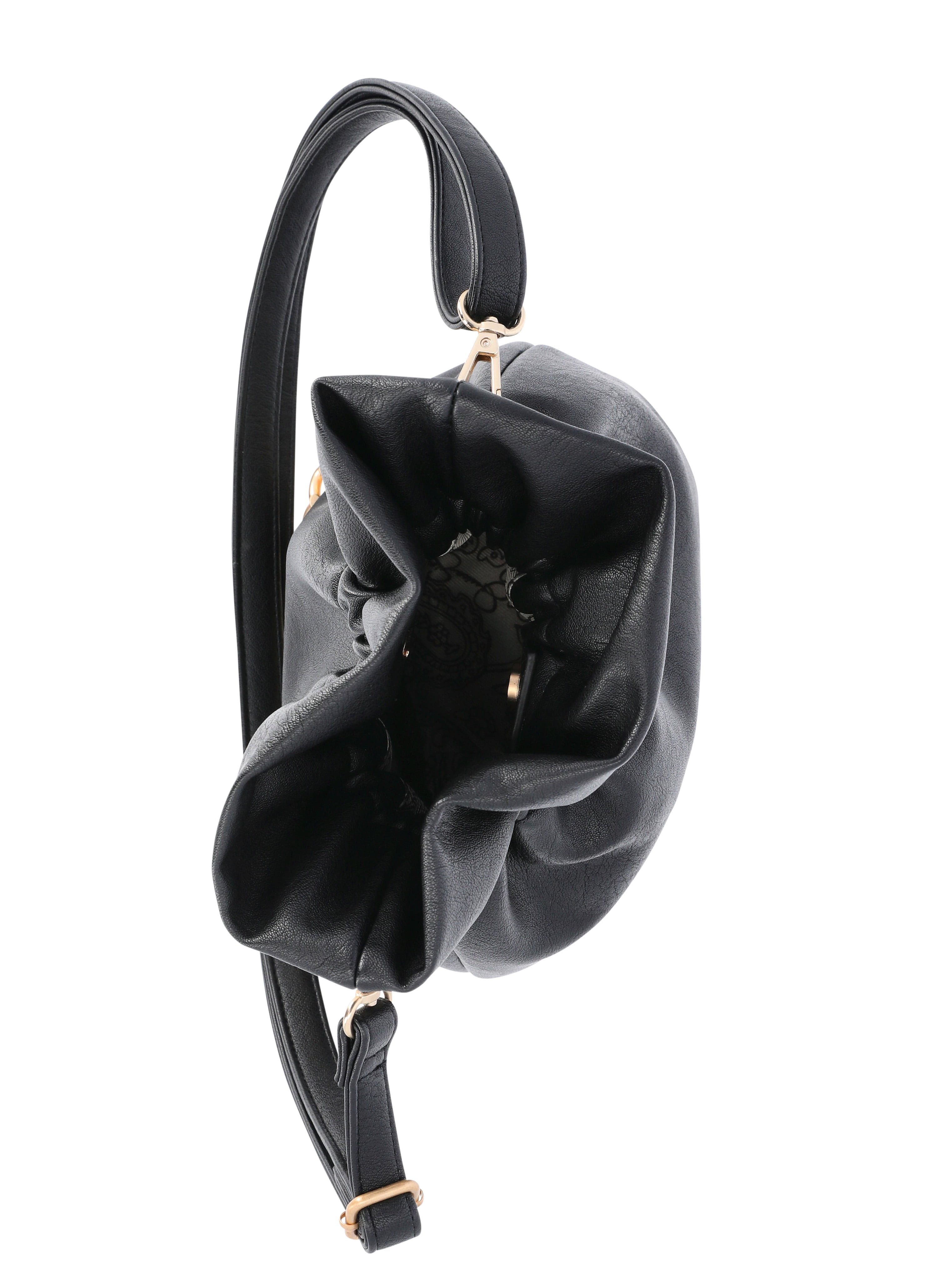 Jessica Simpson Women’s Jolie Drawstring Crossbody Bag, Meteorite Black
