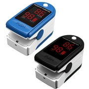 2 Pack Finger Pulse Oximeter, Oxygen Saturation Monitor, Pulse Oximeter Fingertip o2 Monitor for Pediatric and Adult - Sports Use Only