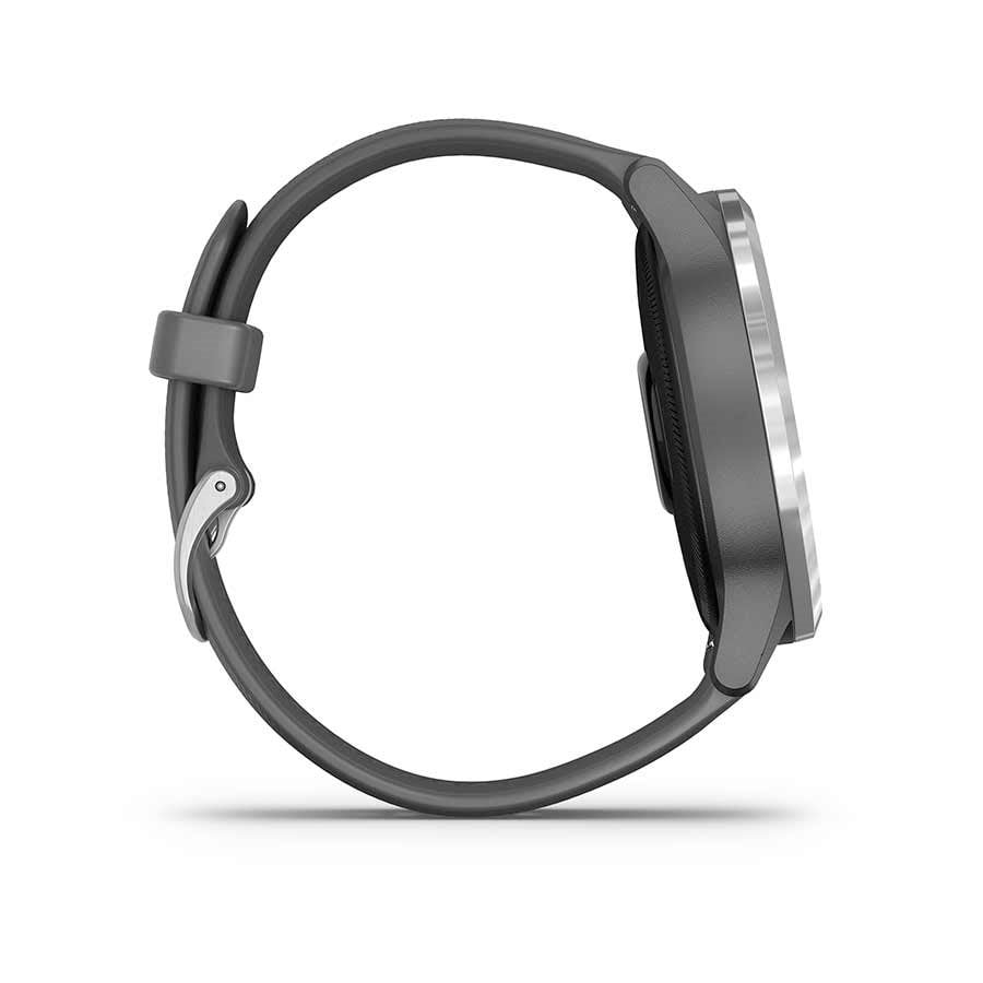 Garmin vÃvoactive 4, montre intelligente GPS, avec musique, surveillance de  l'énergie corporelle, entraînements animés, capteurs de pouls et plus  encore, argent avec bande grise | Walmart Canada