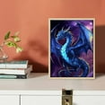 thumbnail image 3 of Nawypu  Dragon Decor Wall Art Blue Space Galaxy Pictures Dragon Canvas Prints Painting Modern Home Framed Artwork for Bedroom Living Room, 3 of 4