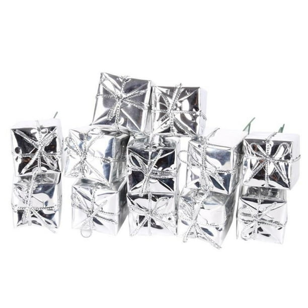 12 Pcs Assorted Color Foil Boxes Handmade Gift Boxes Mini Tree