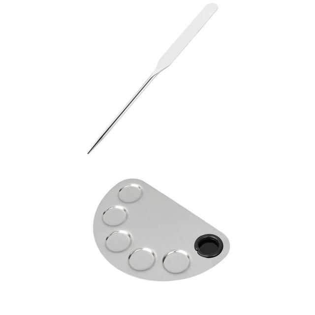 Make Up Spatula,Polish lashes Blending Paddle rod Make up ,Stainless Steel Makeup Mixing Spatula Eye Shadow,Cosmetics Foundation Tray Spatula Nail Art ,Cosmetic Mixing Stainless Hand Zulema Espátula de maquillaje