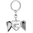 thumbnail image 1 of Soy el chico más valiente Llavero de alas de ángel en forma de corazón, 1 of 3