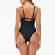 thumbnail image 4 of Traje de baño de una pieza adelgazante con cuello en V y cuello en V de color sólido cómodo para mujer OAVQHLG3B Store  lin121212, 4 of 4