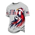 thumbnail image 2 of USA Soccer Men Women American Flag Soccer Shirt USA Flag Breeze Shirt Lightweight Short Sleeve Football, 2 of 6
