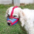 thumbnail image 5 of Bozal de Malla Transpirable Rojo Verde Ajustable Antiladridos para Perros Pequeños y Medianos L, 5 of 5