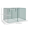 thumbnail image 3 of Outsunny 10 x 6.5ft Crop Cage, Double Doors Plant Protection Tent Green, 3 of 10