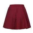thumbnail image 2 of Herrnalise Women's Basic Versatile Stretchy Flared Casual Mini Skater Skirt Women's Solid Color Basic Versatile Stretchy Flared Casual Pleats Mini Skirt, 2 of 8
